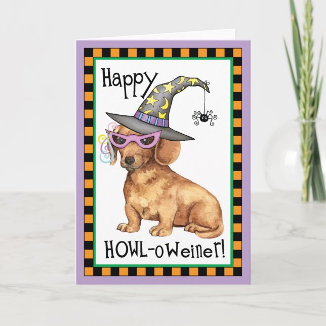 Halloween Dachshund Card (Front)