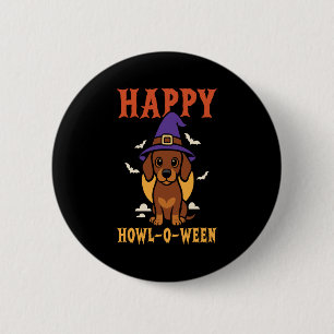 Halloween Dachshund Dog Button