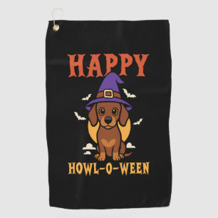 Halloween Dachshund Dog Golf Towel
