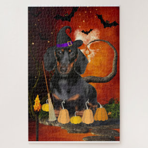 Halloween Dachshund Dog Jigsaw Puzzle