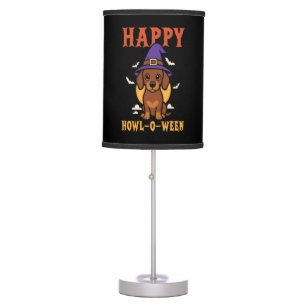 Halloween Dachshund Dog Table Lamp