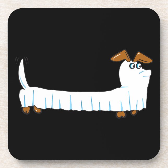Halloween Dachshund Drink Coaster (Front)