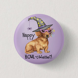 Halloween Dachshund Pinback Button