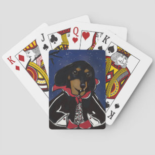 Halloween Dachshund Poker Cards