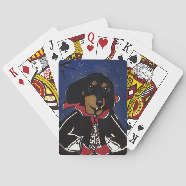 Halloween Dachshund Poker Cards (Back)