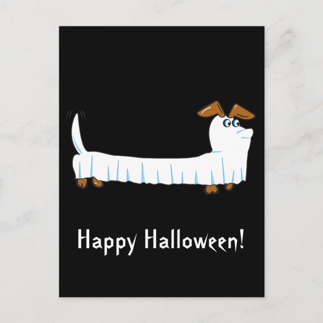 Halloween Dachshund Postcard (Front)