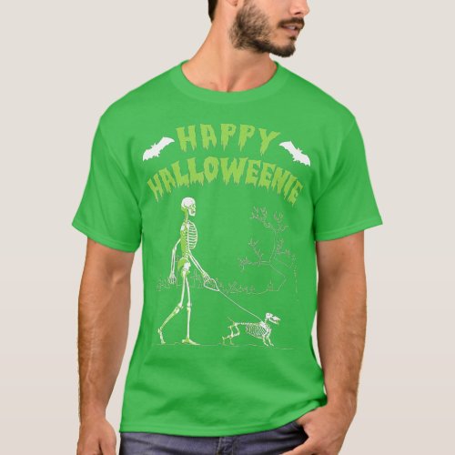 Halloween Dachshund Shirt _ Happy Halloweenie 