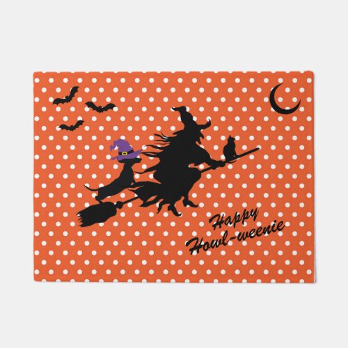 Halloween Dachshund Silhouette Doormat