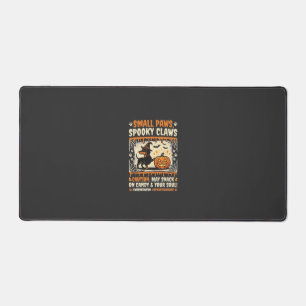 Halloween Dachshund Spooky Warning Desk Mat