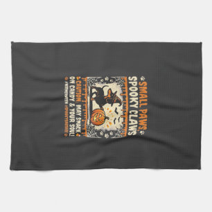 Halloween Dachshund Spooky Warning Kitchen Towel