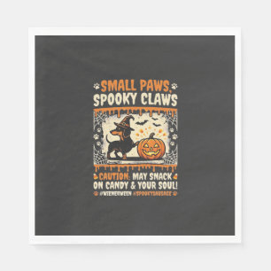 Halloween Dachshund Spooky Warning Napkins