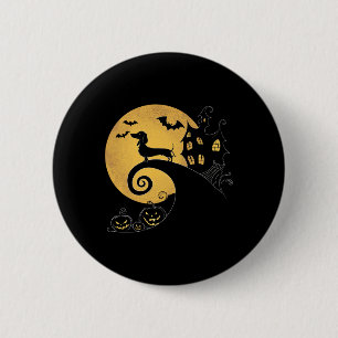 Halloween Dachshund Weenie Wiener Moonshine Sausag Button