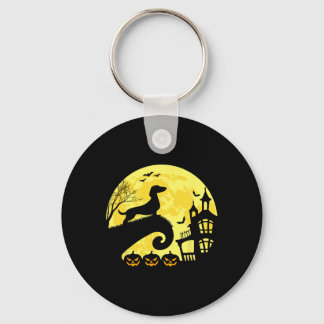Halloween Dachshund Weenie Wiener Moonshine Sausag Keychain