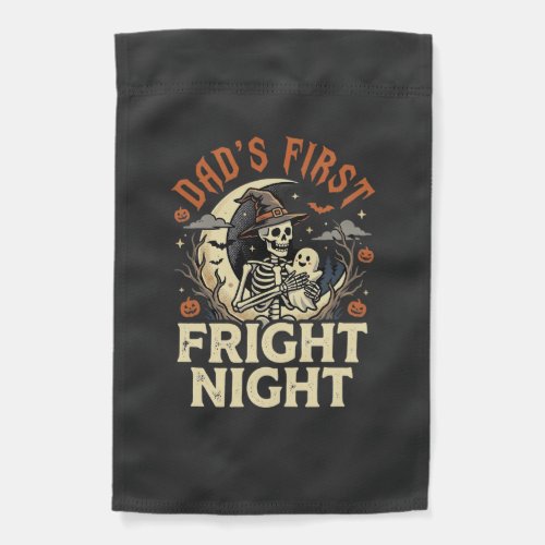 Halloween Dad First Fright Night Garden Flag