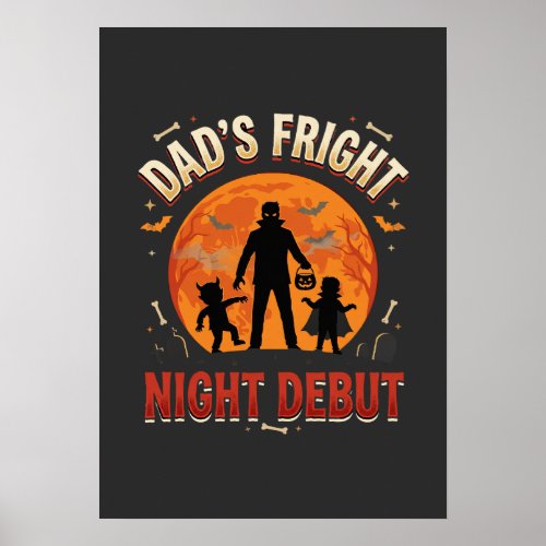 Halloween Dad Fright Night Poster