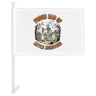 Halloween Dad Little Monsters Night Car Flag