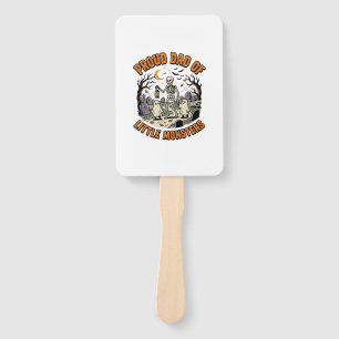 Halloween Dad Little Monsters Night Hand Fan