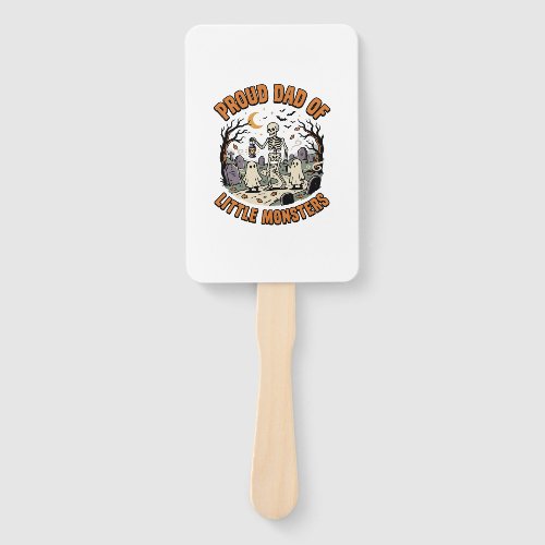 Halloween Dad Little Monsters Night Hand Fan