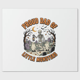 Halloween Dad Little Monsters Night Wrapping Paper
