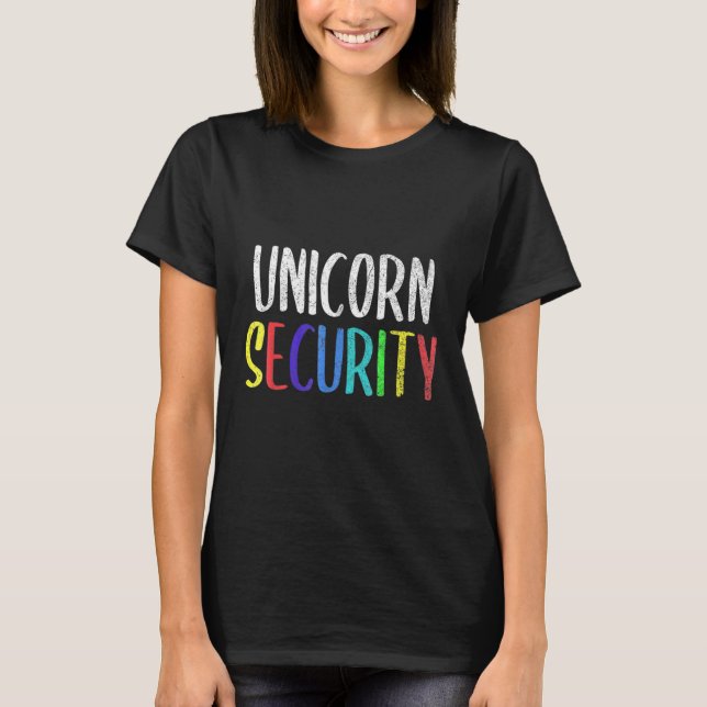 Halloween Dad Mom Daughter Adult Costume Unicorn S T-Shirt (Front)