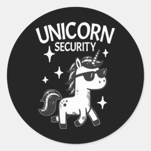 Halloween Dad Mom Daughter Parents Costume Unicorn Classic Round Sticker