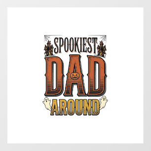 Halloween Dad Shirt Spooky Father Vintage Engravin Floor Decals