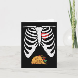Halloween Dad Skeleton Taco Belly Funny Pregnancy  Card