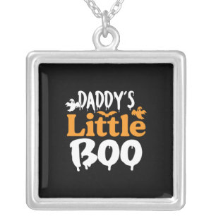Halloween Daddy Little Boo Birthday Silver Plated Necklace