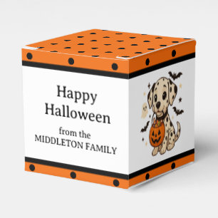 Halloween Dalmatian Dog Trick or Treat Party Favor Boxes