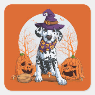 Halloween Dalmatian Square Sticker