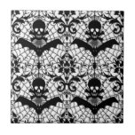 Halloween Damask Ceramic Tile