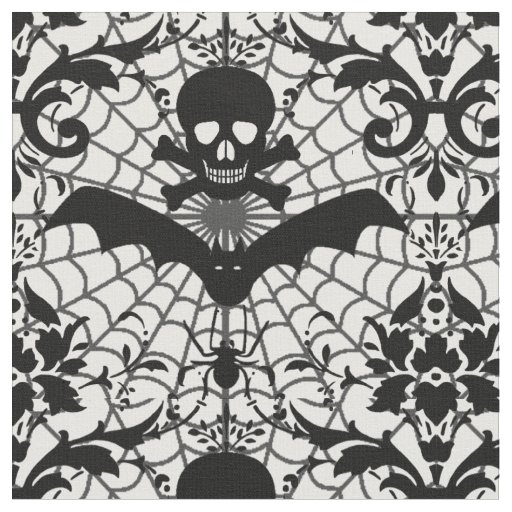 Halloween Damask Fabric | Zazzle
