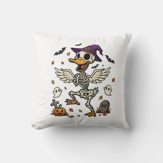 Halloween Dance Duck Throw Pillow