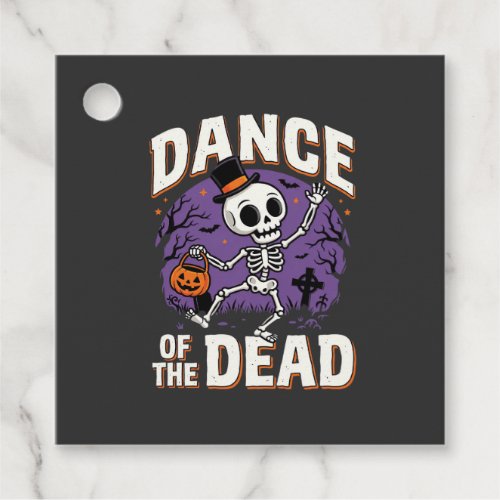 Halloween Dance of the Dead Skeleton Design Favor Tags