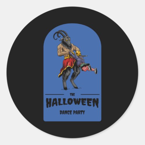 Halloween Dance Party Baphomet Clothing Funny Classic Round Sticker