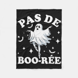 Halloween Dance Teacher Pas De Boo-rée Dancing Gho Fleece Blanket