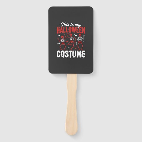 Halloween Dancing Skeleton Costume Graphic Hand Fan