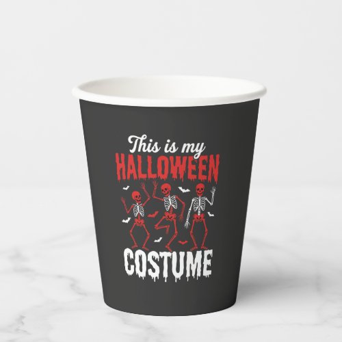 Halloween Dancing Skeleton Costume Graphic Paper Cups