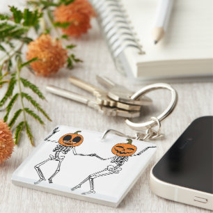 Halloween Dancing Skeleton Keychain