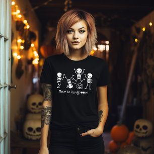 Halloween Dancing Skeleton Move To The Groove Funn T-Shirt