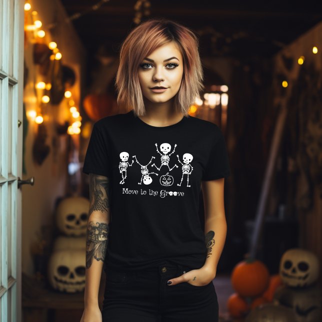 Halloween Dancing Skeleton Move To The Groove Funn T-Shirt (Creator Uploaded)