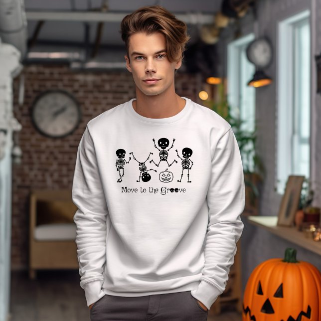 Halloween Dancing Skeleton Move To The Groove Sweatshirt (Creator Uploaded)