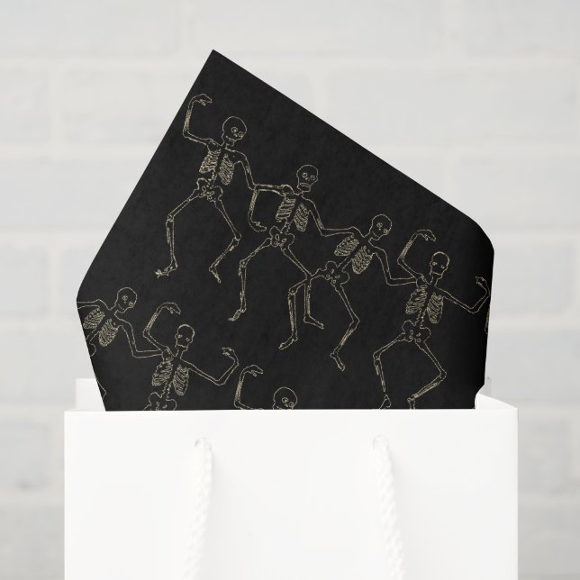 Halloween Dancing Skeleton Pattern Tissue Paper (Gift Bag)