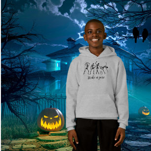 Halloween Dancing Skeleton Strike A Pose Funny Hoodie