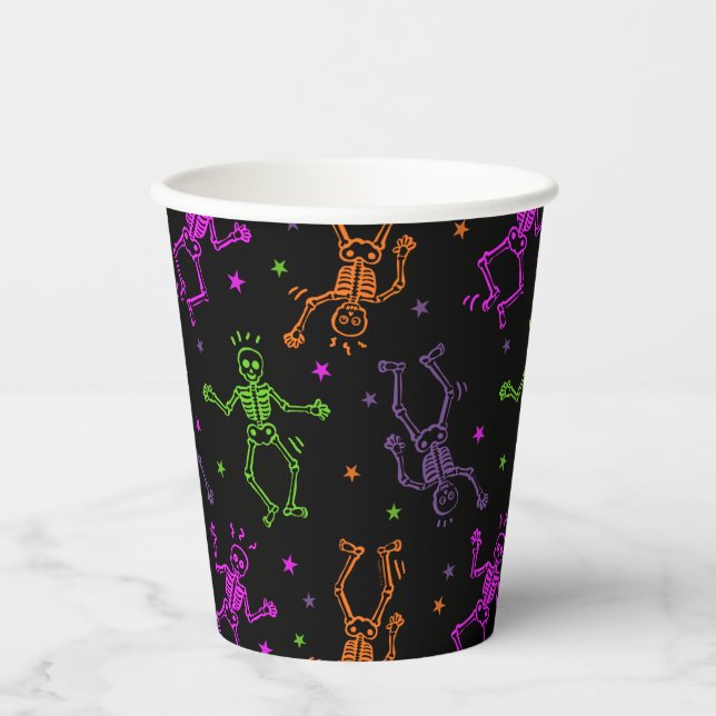Halloween Dancing Skeletons Paper Cups (Front)