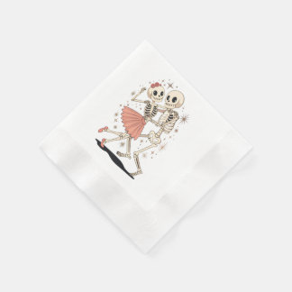 Halloween Dancing Skeletons, Retro Skeleton Napkins