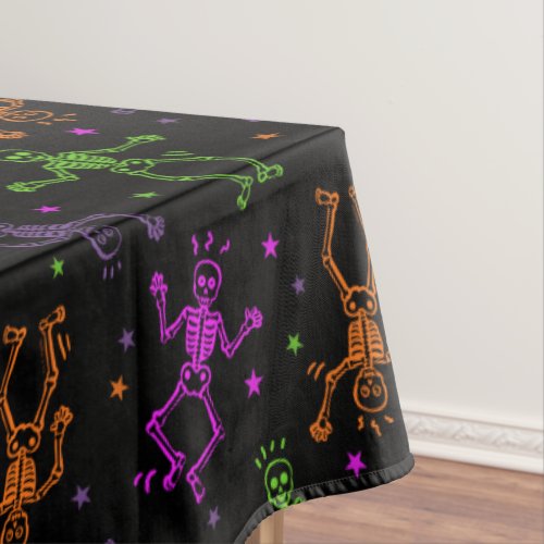 Halloween Dancing Skeletons Tablecloth