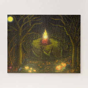 Halloween dancing witches puzzle