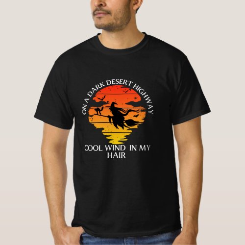Halloween Dark Desert Highway Cool Wind T_Shirt