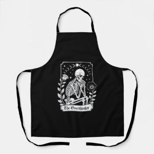 Halloween Dark Gothic Skeleton Overthinker Apron